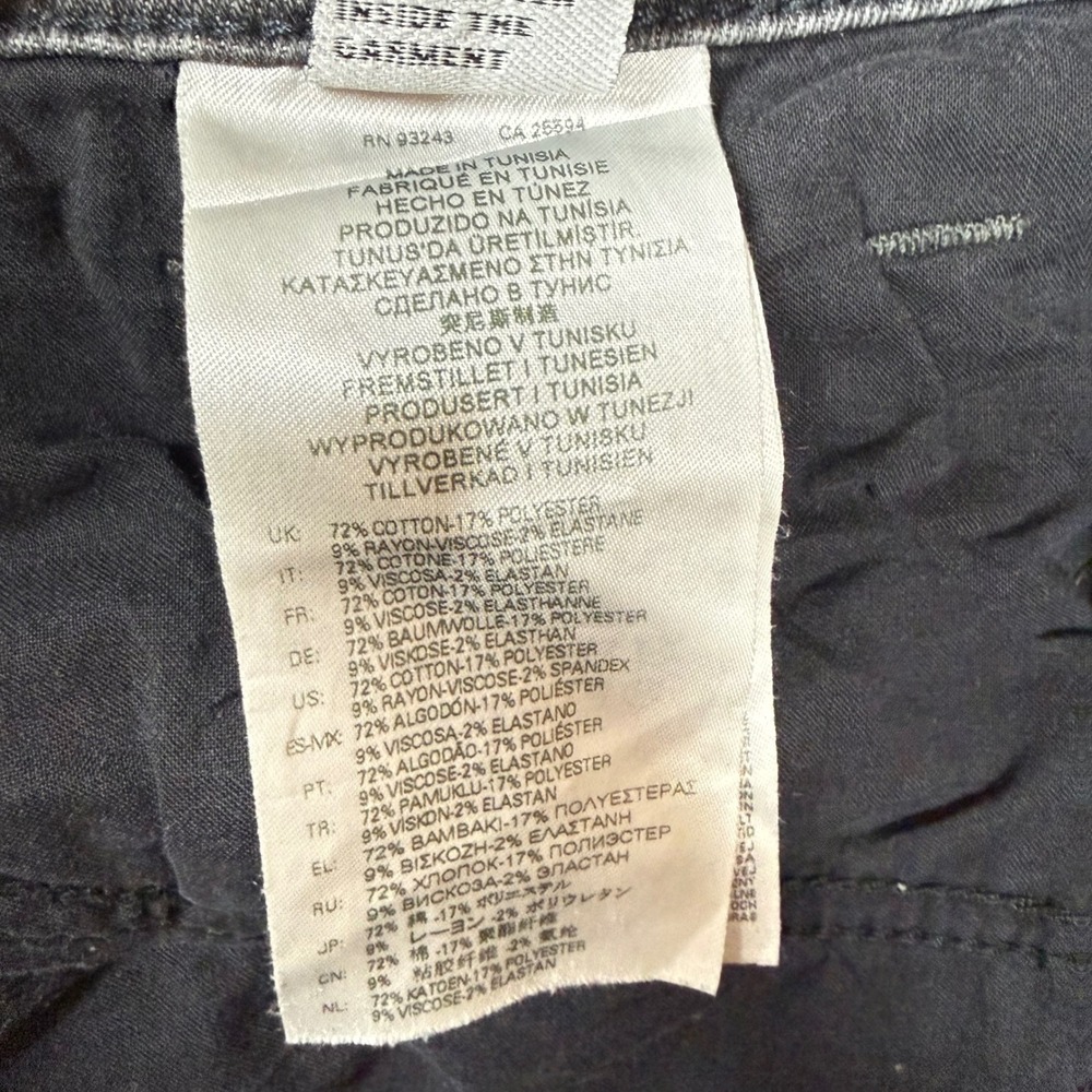 Diesel Sleenker-X Slim Skinny Jeans Mens 33x32 Dark Gray Stretch Denim 069JR - Picture 9 of 16